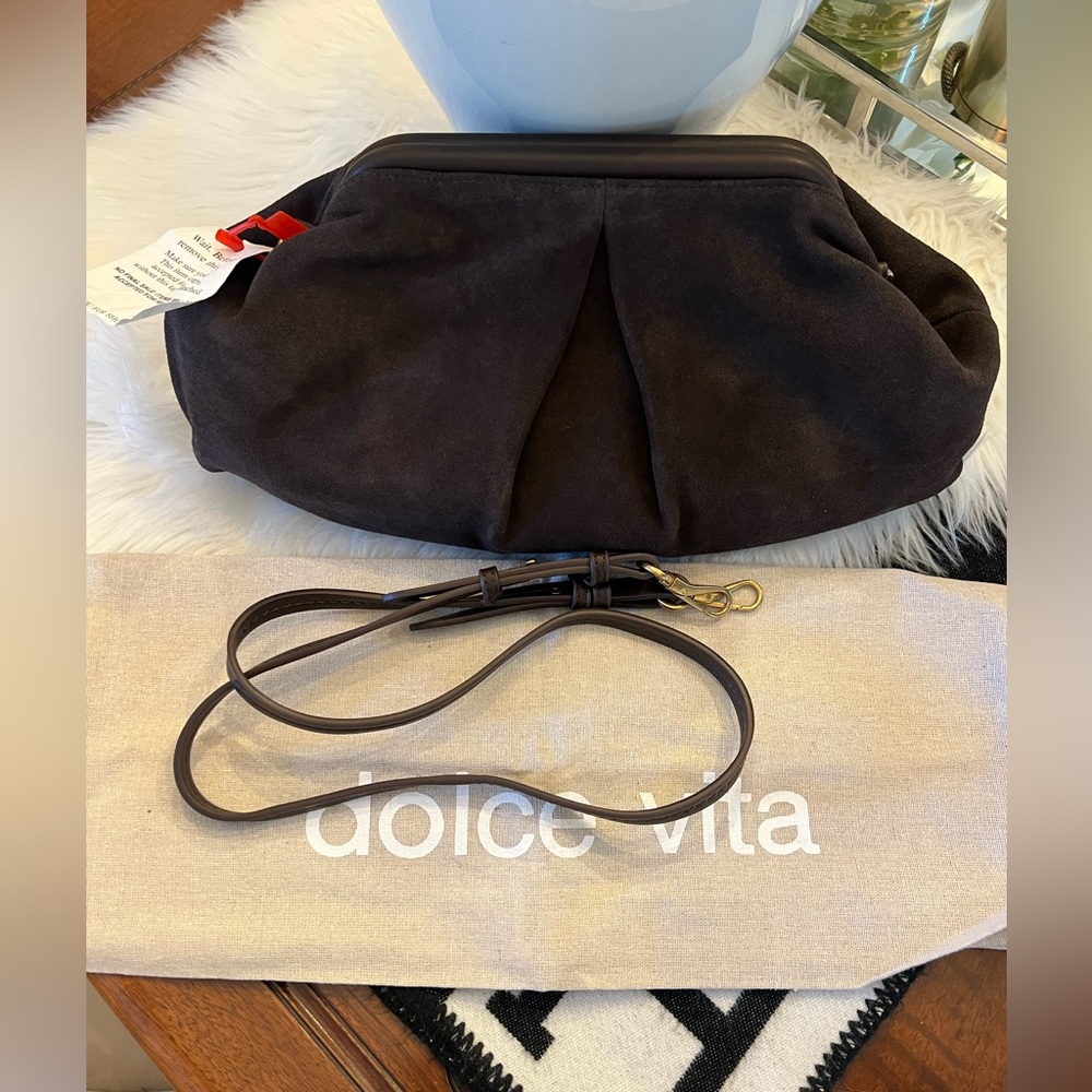 DOLCE VITA SAHARA SUEDE CLUTCH❤️ - Picture 6 of 8